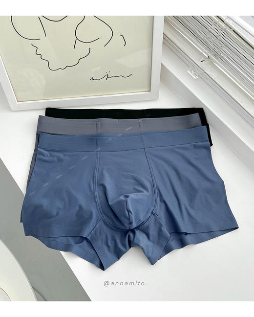 老米优品 / 云感透气的篙品质男士内裤！《锦纶磨毛桑蚕丝抑菌无痕男士平角裤》真的ju好穿，送老公，送爸爸，都是不错的选择！N86029 商品图6