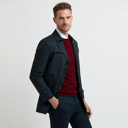 YvesFigarau伊夫·费嘉罗秋冬新款休闲时尚舒适风衣外套940560 商品图3