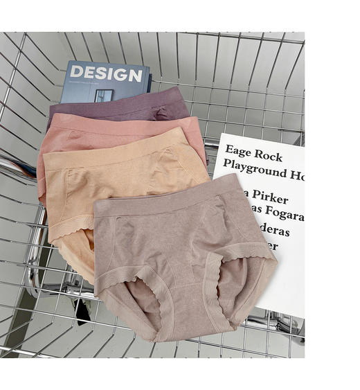 老米优品 / 舒适性真的是让人惊叹哦！质感敲棒！《莫代尔无缝花边包臀中腰女士内裤》弹力很大，穿起来不紧绷，没有束缚感，喜欢简约舒适型小内的别错过它！NK220829B 商品图12