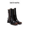 【下架】lost in echo 设计师品牌 侧拉链装饰方头切尔西短靴女春秋单靴（转淘宝） 商品缩略图0