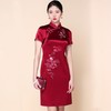 3楼 陶玉梅醋酸缎妈妈装婚宴礼服旗袍裙 商品缩略图3