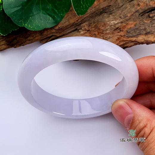 派瑞翡翠 翡翠手镯 糯种 紫色 商品图2