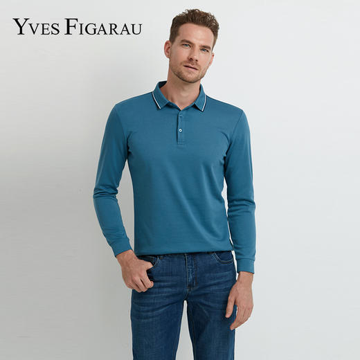 YvesFigarau伊夫·费嘉罗秋冬新款长袖T恤套头男士舒适休闲上衣940962 商品图0