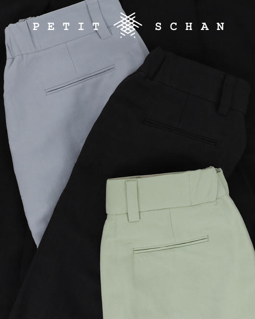 PETIT SCHAN小闪 CLO #106 Monday 星期一 棉麻粘胶混纺显瘦利落休闲裤 商品图12