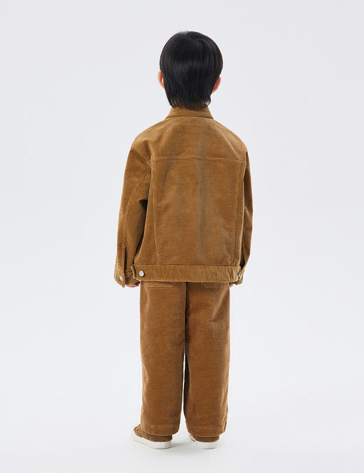 江南布衣童  22年秋款  复古宽松翻领夹克   1M9610480 商品图5