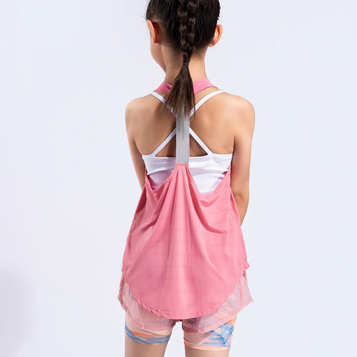 跃牌【欲动春风】儿童系列 亲肤速干运动瑜伽普拉提跑步休闲罩衫23103 商品图3