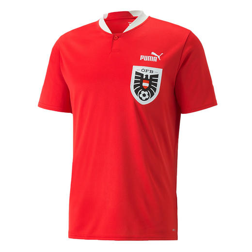 SFS彪马正品2022欧国联奥地利主场球迷版球衣短袖足球服766010-01 商品图4