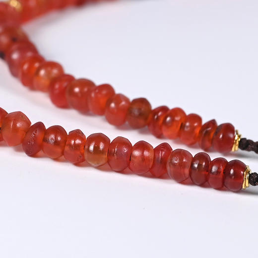 黑白镶蚀线珠+红玛瑙项链 商品图6