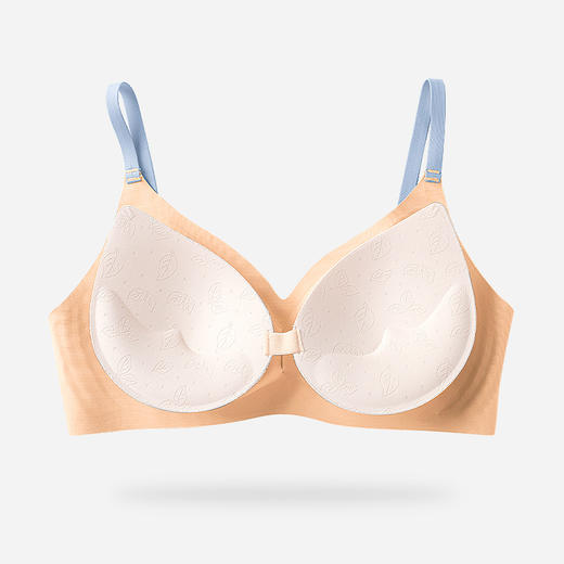黛唯梵 舒适无痕乳胶无钢圈内衣女小胸收副乳聚拢上托睡眠文胸 商品图3