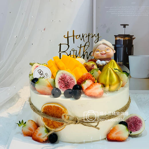 福寿无疆—老人水果生日蛋糕 商品图0