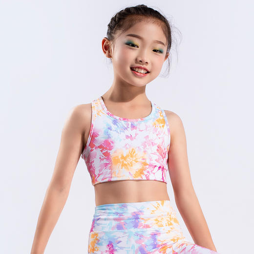 跃牌【欲动春风】儿童系列 新款亲肤涂鸦运动舞蹈训练休闲健身背心23101 商品图2