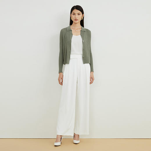 EITIE爱特爱秋季新款时尚通勤气质百搭短款针织开衫C2201004 商品图5