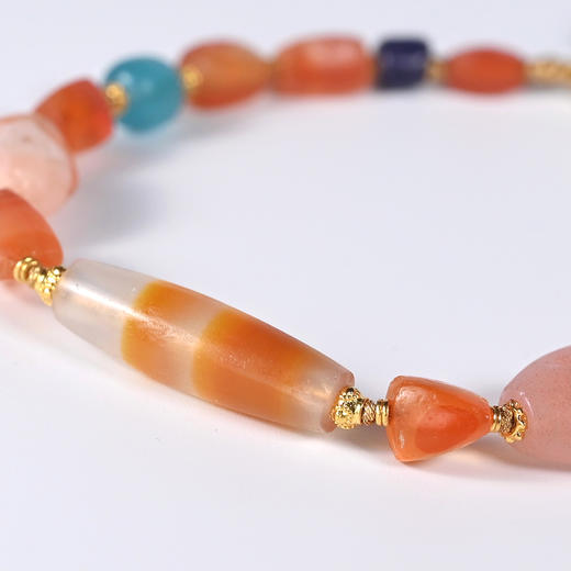冰糖火焰缠丝玛瑙管多宝手串 商品图2