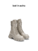 [断码]lost in echo 不无聊的马丁靴系列厚底气眼装饰擦色马丁靴 商品缩略图0