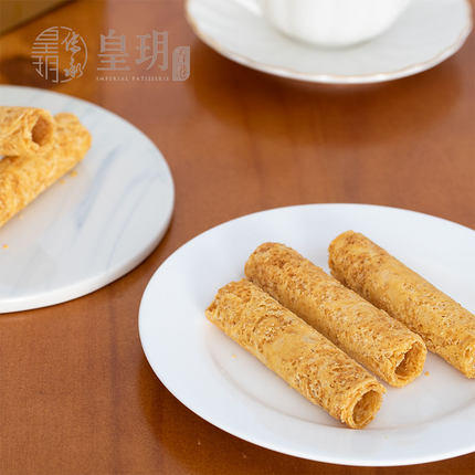 【外运冷链】香港皇玥椰子手工鸡蛋卷156g饼干早餐糕点办公室休闲进口零食小吃 商品图3