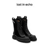 lost in echo 设计师品牌圆提手底花鞋跟西部短靴牛仔靴绑带靴 商品缩略图0