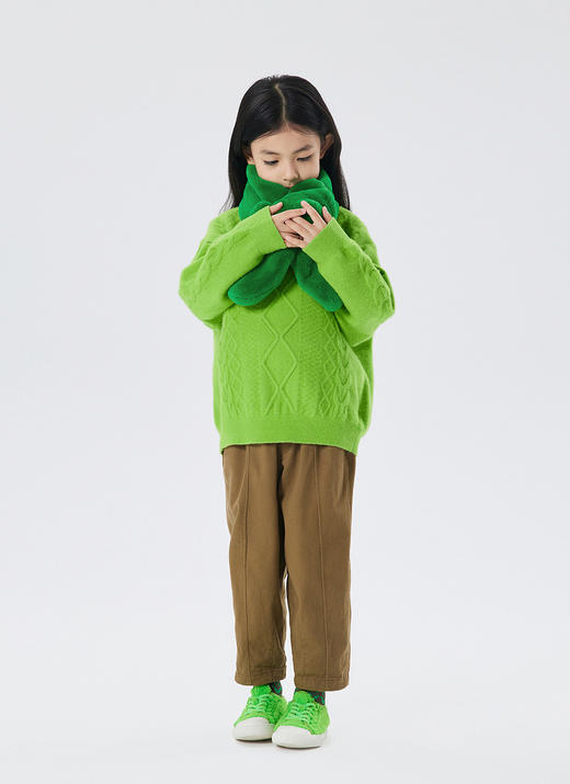 江南布衣童  22年秋款  宽松套头长袖毛衫  1M9310140 商品图7