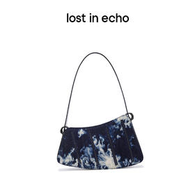 【下架】lost in echo 拉链装饰异形腋下包单肩包牛仔扎染宽肩带