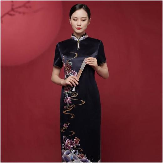 3楼 陶玉梅醋酸缎大浪淘旗袍 商品图3