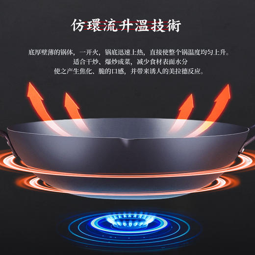 铁太郎窒化极铁锅无涂层家用炒菜锅电磁炉煤气灶通用 商品图4