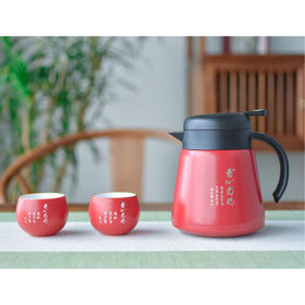 羽诗制造出品 万象归心套装保温水壶陶瓷不倒杯文创礼盒