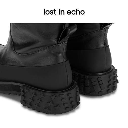 lost in echo 设计师品牌西部风星星底花骑士靴宽筒靴中筒靴 商品图4