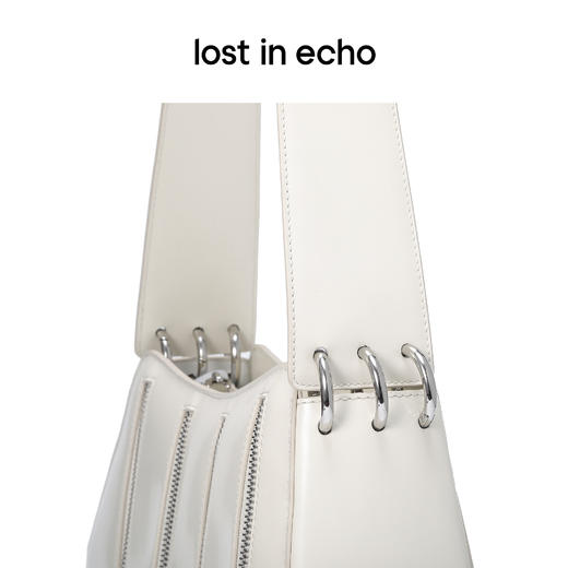 lost in echo 拉链装饰异形腋下包单肩包牛仔扎染宽肩带 商品图4