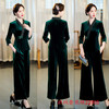 时尚改良，七分袖丝绒旗袍套装 GX22905 商品缩略图2