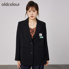 oldcolour2021秋商场同款宽松显瘦气质小众西装外套女DN33048514