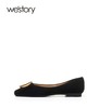 westory2022年新款浅口方头温柔晚晚风气质名媛平底单鞋女72731 商品缩略图3