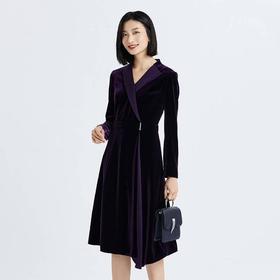 2楼NAERSI服饰丝绒连衣裙