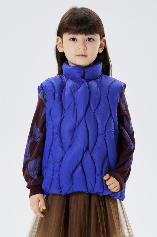 江南布衣童  22年秋款  蓬松短款羽绒马甲  1M9C10640 商品图0