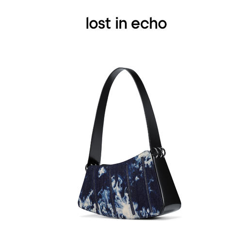 【下架】lost in echo 拉链装饰异形腋下包单肩包牛仔扎染宽肩带 商品图1