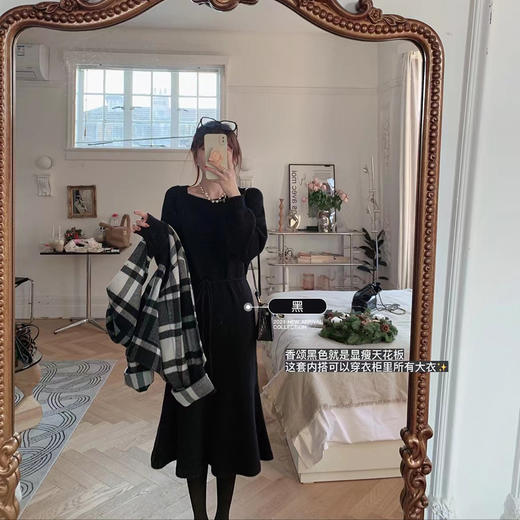 金蘑菇菇【假两件～香颂裙裙】加厚高克重羊毛+不挑人假两件 商品图4