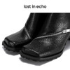 【下架】lost in echo 设计师品牌 斜方头拉链扣带装饰机车短靴女2022新款 商品缩略图3