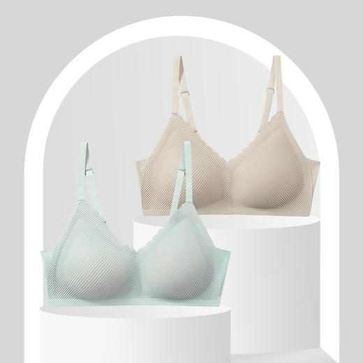 黛唯梵无痕美背内衣女小胸聚拢薄款上托简约收副乳防下垂文胸罩 商品图0