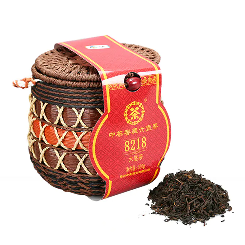 六堡茶 | 中茶  2022年中茶窖藏六堡茶8218箩装500g（2020年原料陈化）