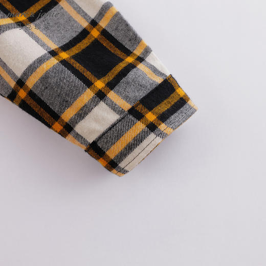 马克珍妮秋装新款 男童大口袋纯棉格子衬衫 儿童衬衣221311 商品图5