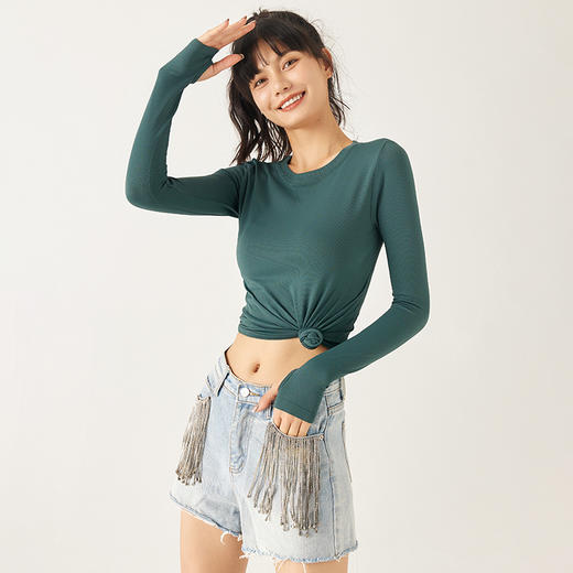 【139元任选3件】【人气爆款】跃牌2022秋冬裸感无缝瑜伽健身跑步防晒防蚊速干清爽长袖MLTX9227（无胸垫）（云仓）（活动产品，收货7天内支持调换、不退款） 商品图3