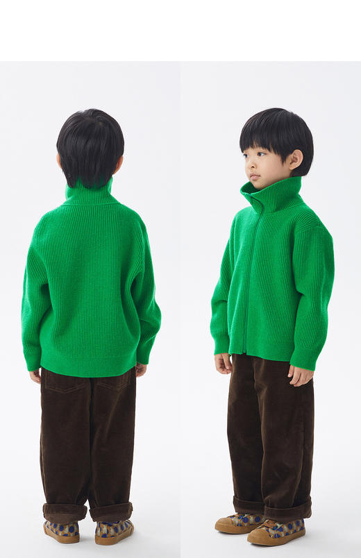 江南布衣童  22年秋款  短款开襟毛衫  1M9310160 商品图9