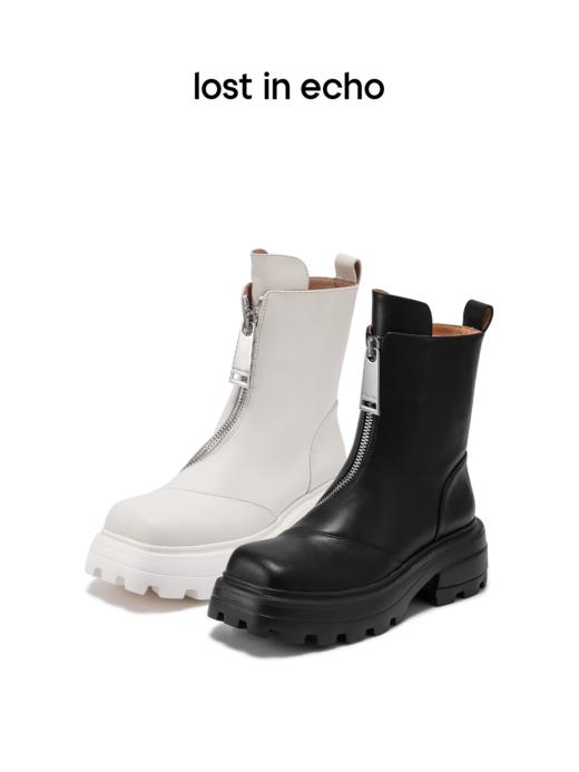lost in echo 西装靴系列方头斜拉链厚底西装靴拉链靴短靴 商品图4