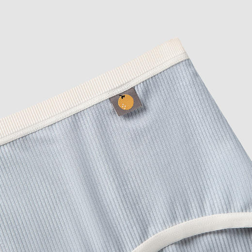 黛唯梵 女士中腰纯棉档经期防侧漏生理裤简约舒适螺纹棉姨妈裤 商品图2