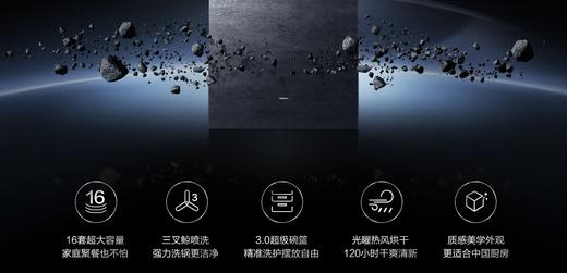 Robam/老板嵌入式洗碗机全自动家用15套大容量热风烘WB735 商品图2