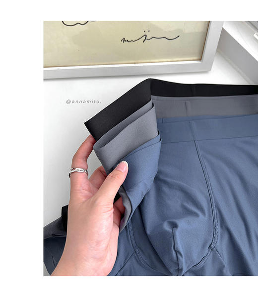 老米优品 / 云感透气的篙品质男士内裤！《锦纶磨毛桑蚕丝抑菌无痕男士平角裤》真的ju好穿，送老公，送爸爸，都是不错的选择！N86029 商品图8