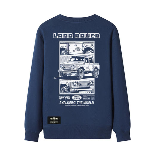 自由基地秋冬男装路虎车图案印花团队队服毛圈休闲卫衣个性潮流款 NMT-1889 商品图7