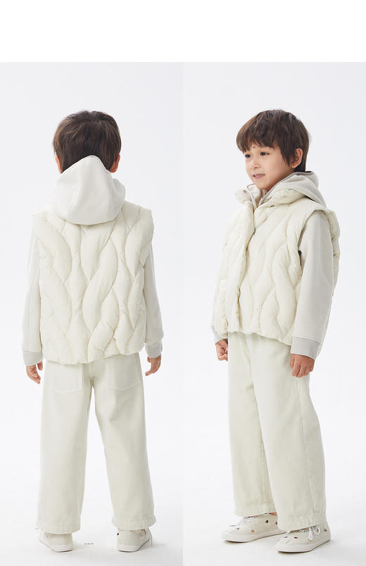 江南布衣童  22年秋款  蓬松短款羽绒马甲  1M9C10640 商品图13