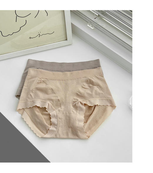 老米优品 / 舒适性真的是让人惊叹哦！质感敲棒！《莫代尔无缝花边包臀中腰女士内裤》弹力很大，穿起来不紧绷，没有束缚感，喜欢简约舒适型小内的别错过它！NK220829B 商品图8