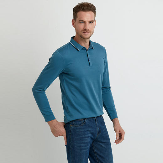 YvesFigarau伊夫·费嘉罗秋冬新款长袖T恤套头男士舒适休闲上衣940962 商品图3