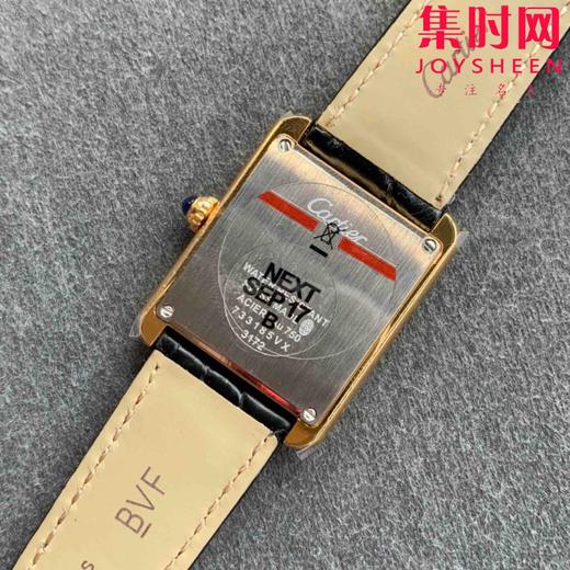 zui高版本 卡地亚TANK坦克系列 黄金壳 复古扣 美洲鳄鱼皮 瑞士朗达石英机芯。 商品图7