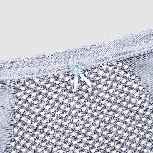 黛唯梵 甜美性感波点网纱女士内裤舒适棉裆速干中腰三角裤包臀 商品图2